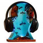 Dragon Epoxy Resin Headphone Stand Lamp