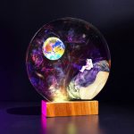 Earth Astronaut Resin Lamp Warm Glow