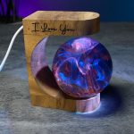Galaxy Resin Lamp Purple LED Night Light