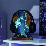 Galaxy Spaceship Resin Headphone Stand Lamp