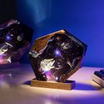 Galaxy Spaceship Resin Night Light Desk