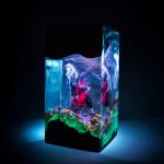 Giyu Tomioka Resin Lamp Blue Glow Demon Slayer Display