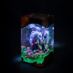 Giyu Tomioka Resin Lamp Demon Slayer Flower Base Glow