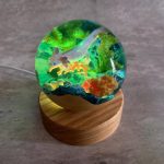 Glowing Axolotl Reef Resin Lamp