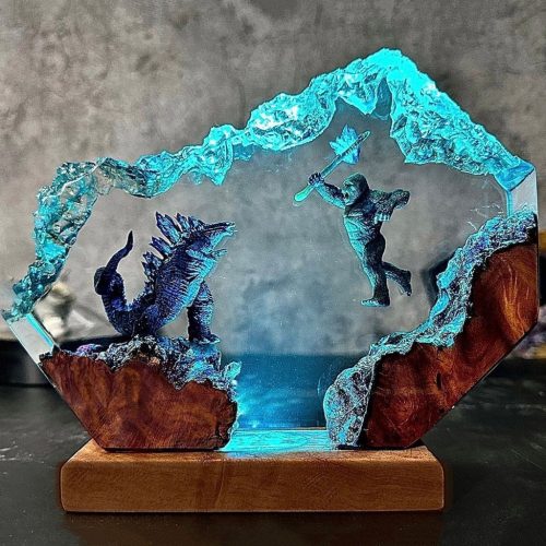 Godzilla vs Kong Resin Lamp Epoxy Night Light