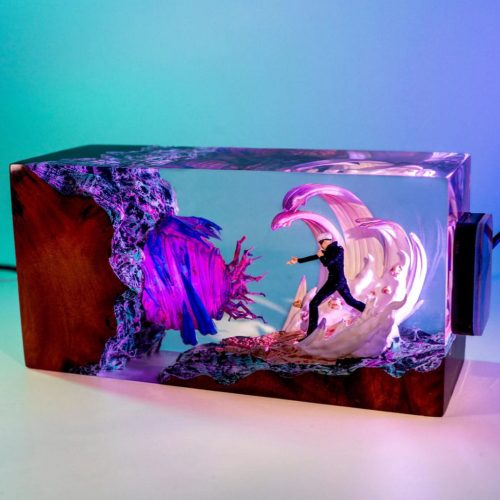 Gojo Satoru Epoxy Night Light Purple Void Handmade Lamp