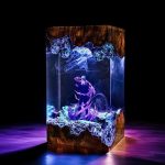 Gojo Satoru Jujutsu Kaisen Resin Lamp Purple Ambient Display
