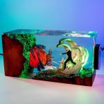 Gojo Satoru Resin Lamp Green Red Glow Epoxy Night Light