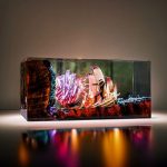 Gojo Satoru Resin Lamp Handmade Night Light Amber Wood Base