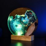 Green Glow Black Hole Resin Space Lamp