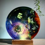 Green Glow Space Station Resin Night Light