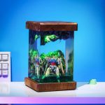 Gundam Night Light Resin Lamp Purple Blue Ambient Glow