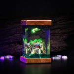 Gundam Resin Lamp Handmade Night Light Side Angle View