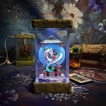 Haku Epoxy Resin Lamp Spirited Away Studio Ghibli Handmade Night Light Blue Glow