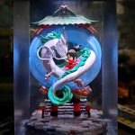 Haku Epoxy Resin Lamp Spirited Away Studio Ghibli Handmade Night Light Dragon and Chihiro Detail