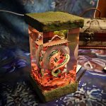 Haku Epoxy Resin Lamp Spirited Away Studio Ghibli Handmade Night Light Side View