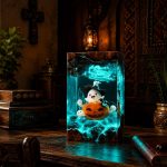Halloween Pumpkin Lamp Cyan Light Ghost Night Light