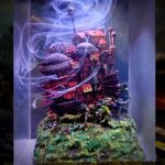 Howls Moving Castle Lamp Studio Ghibli Handmade Epoxy Resin Light Castle Detail