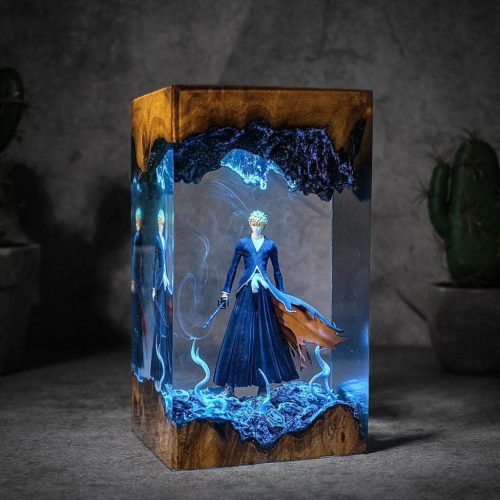 Ichigo Epoxy Night Light Blue Purple Glow Anime Lamp
