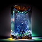 Kento Nanami Jujutsu Kaisen Epoxy Lamp Green Blue Glow