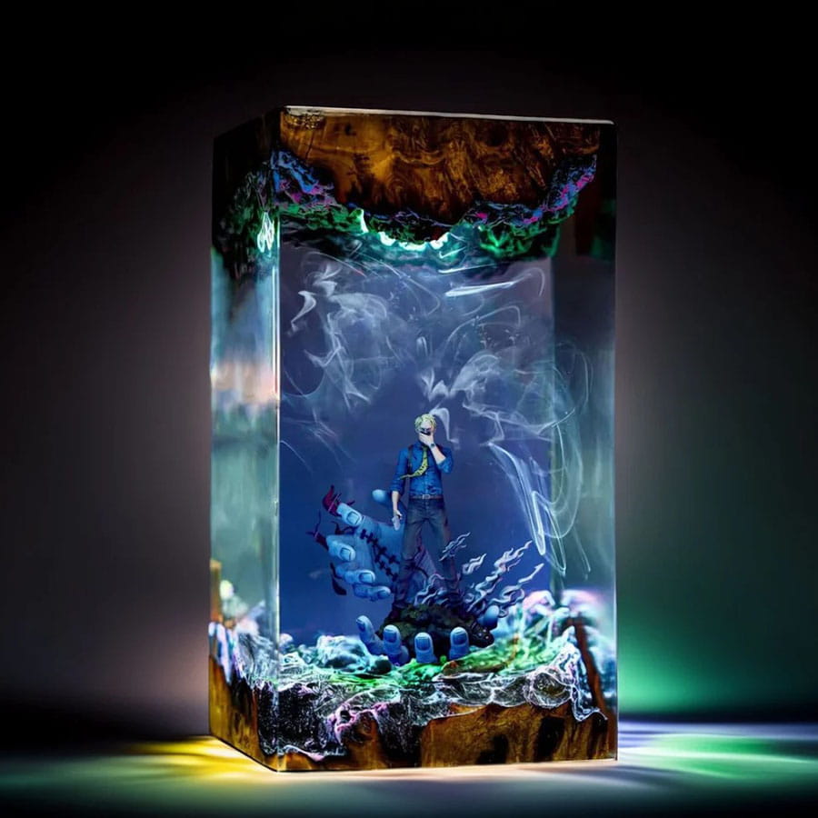 Kento Nanami Jujutsu Kaisen Epoxy Lamp Green Blue Glow