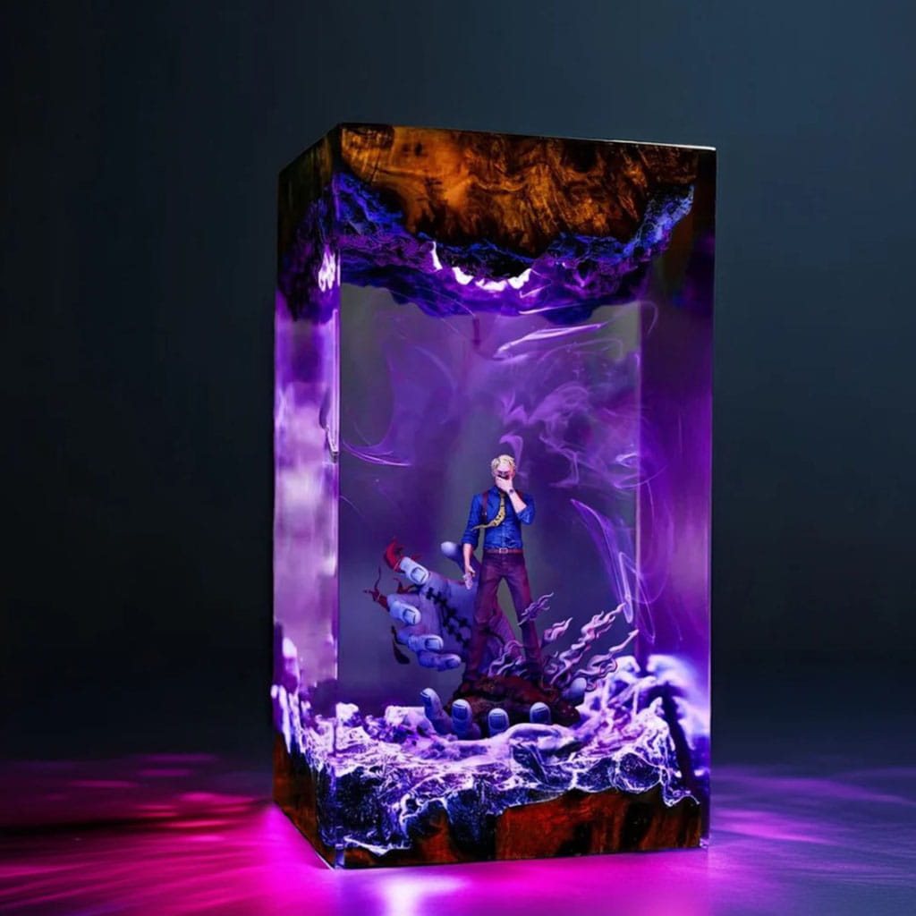 Kento Nanami Resin Lamp Purple Glow Jujutsu Kaisen Light