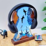 Killer Whale Resin Lamp Shipwreck Scene
