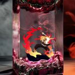 Kyojuro Rengoku Resin Lamp Fire Flame Effect Night Light