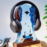 Manta Ray Resin Headphone Stand Shipwreck