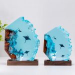 Manta Ray Resin Lamp Two Sizes Compare