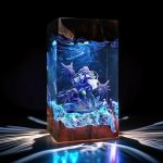Mitsuri Kanroji Resin Lamp Demon Slayer Blue Glow Light