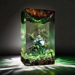 Mitsuri Kanroji Resin Lamp Green Glow Demon Slayer Display