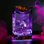 Mitsuri Kanroji Resin Lamp Purple Magenta Smoke Night Light