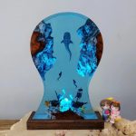 Ocean Resin Lamp Whale Shark Scuba Diver