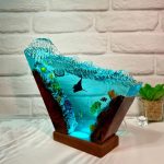 Ocean Wave Resin Lamp Manta Ray Light