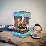 One Piece Resin Lamp Going Merry Ship Desk Setup
