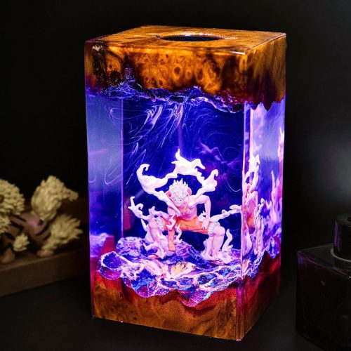 One Piece Resin Lamp Luffy Gear 1 Purple Light