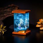 One Piece Resin Lamp Luffy Gear 5 Blue Light