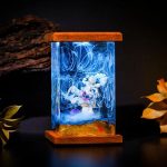 One Piece Resin Lamp Luffy Gear 5 Close Up Blue Light