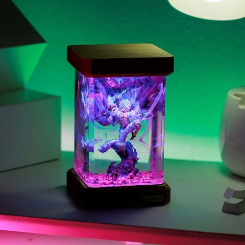 One Piece Resin Lamp Luffy Gear 5 Pink Light