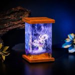 One Piece Resin Lamp Luffy Gear 5 Purple Blue Light