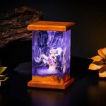 One Piece Resin Lamp Luffy Gear 5 Soft Purple Light