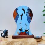 Orca Ocean Resin Lamp Scuba Diver Decor