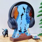 Orca Whale Resin Headphone Stand Lamp