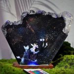 Ori Epoxy Resin Lamp Ori and the Blind Forest Handmade Epoxy Night Light Blue Glow