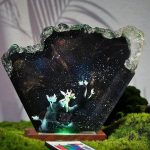 Ori Epoxy Resin Lamp Ori and the Blind Forest Handmade Epoxy Night Light Green Glow