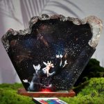 Ori Epoxy Resin Lamp Ori and the Blind Forest Handmade Epoxy Night Light Red Glow