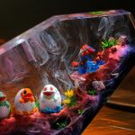 Pokemon Egg Resin Lamp Close Up Purple Glow