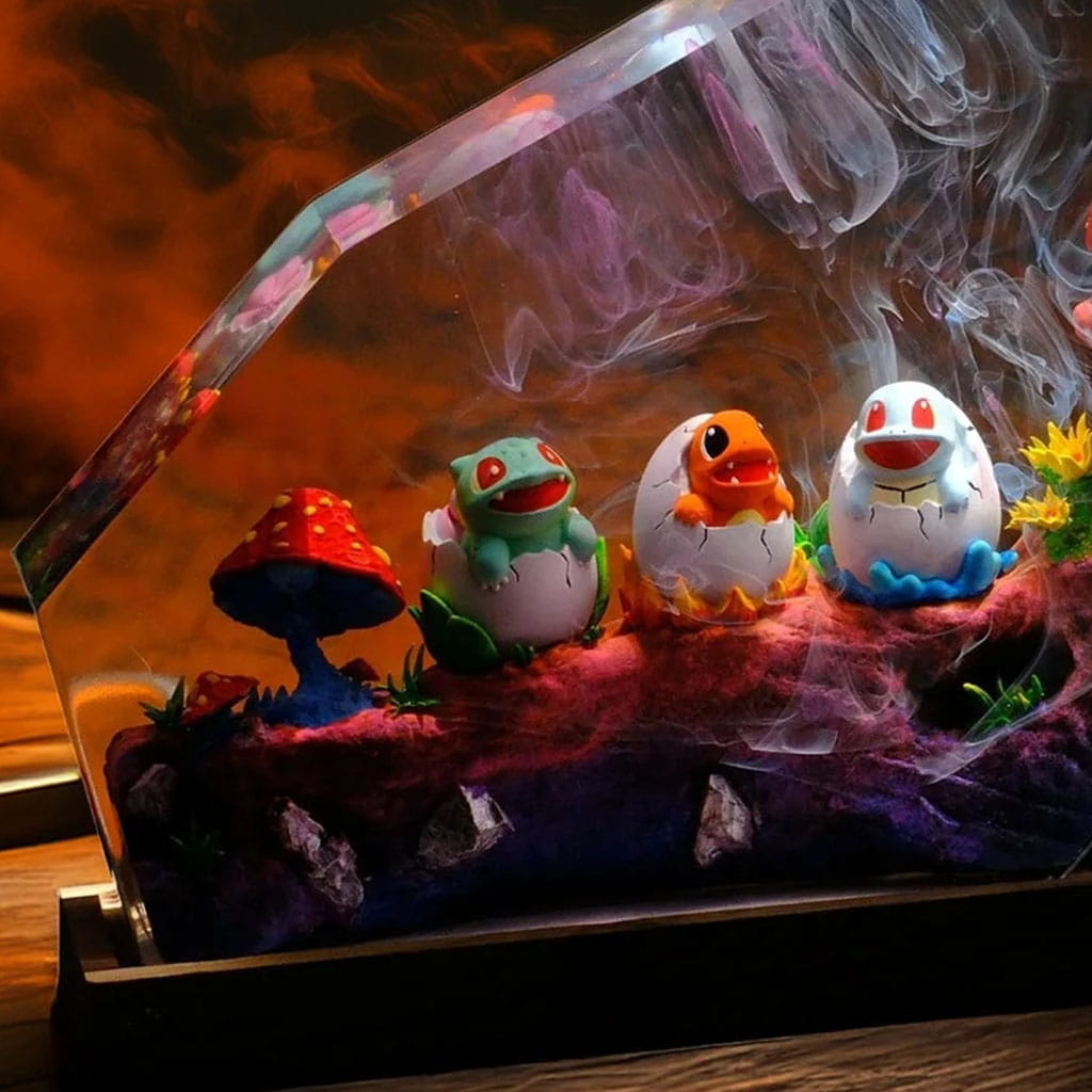 Pokemon Egg Resin Lamp Handmade Epoxy Night Light