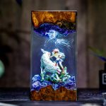 Princess Mononoke Night Light Resin Lamp Blue Glow Display